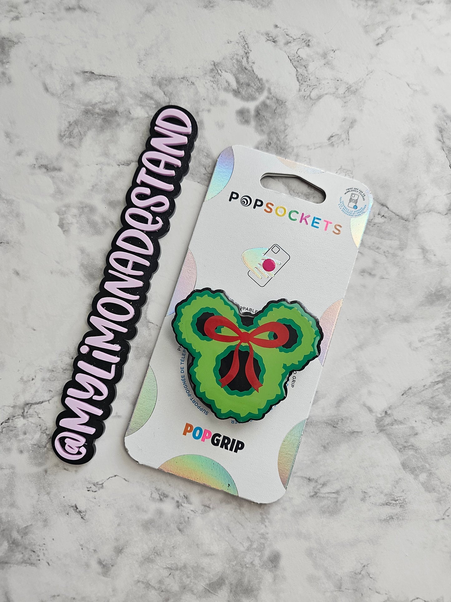 Mouse Wreath Pop Socket