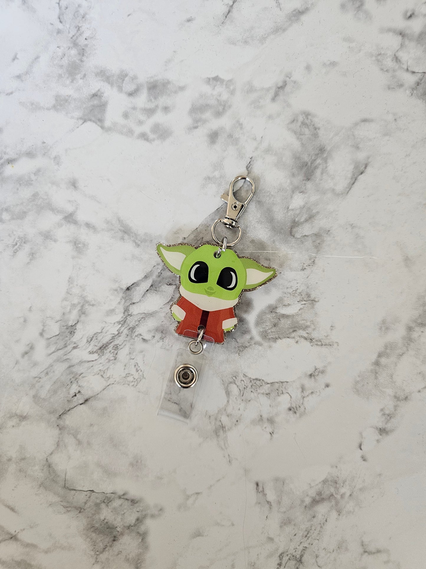 Baby Alien Badge Keychain