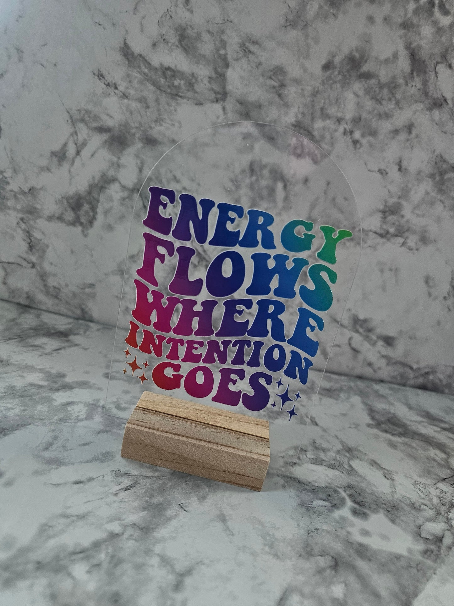 Energy Flows Acrylic Sign