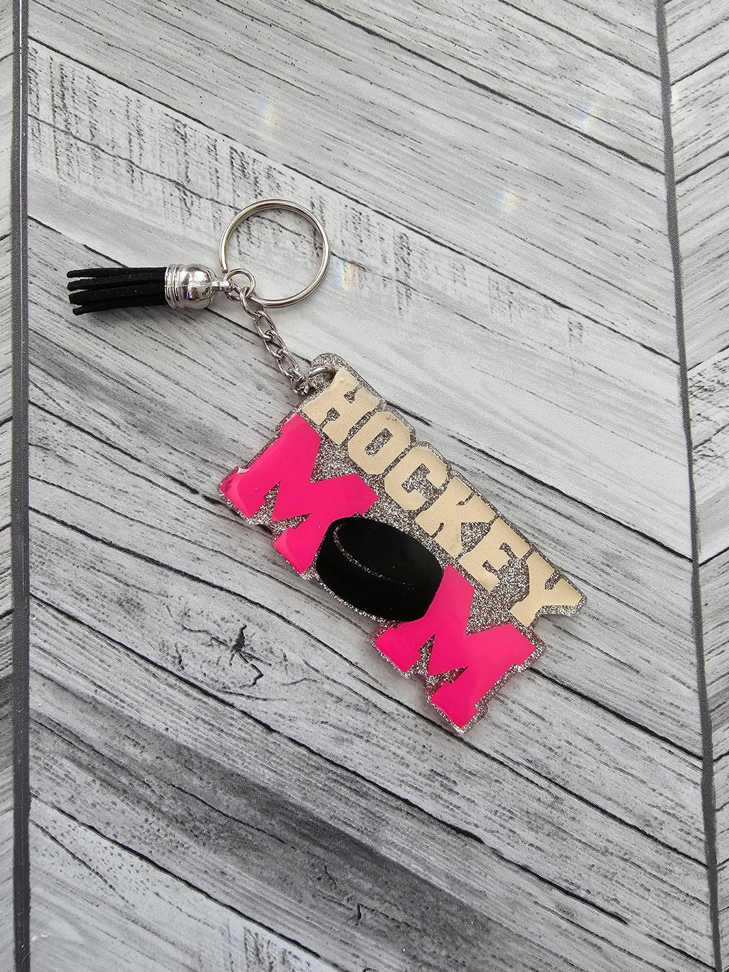 Hockey Mom Keychain