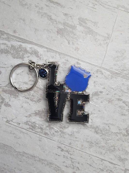 Love Badge Keychain