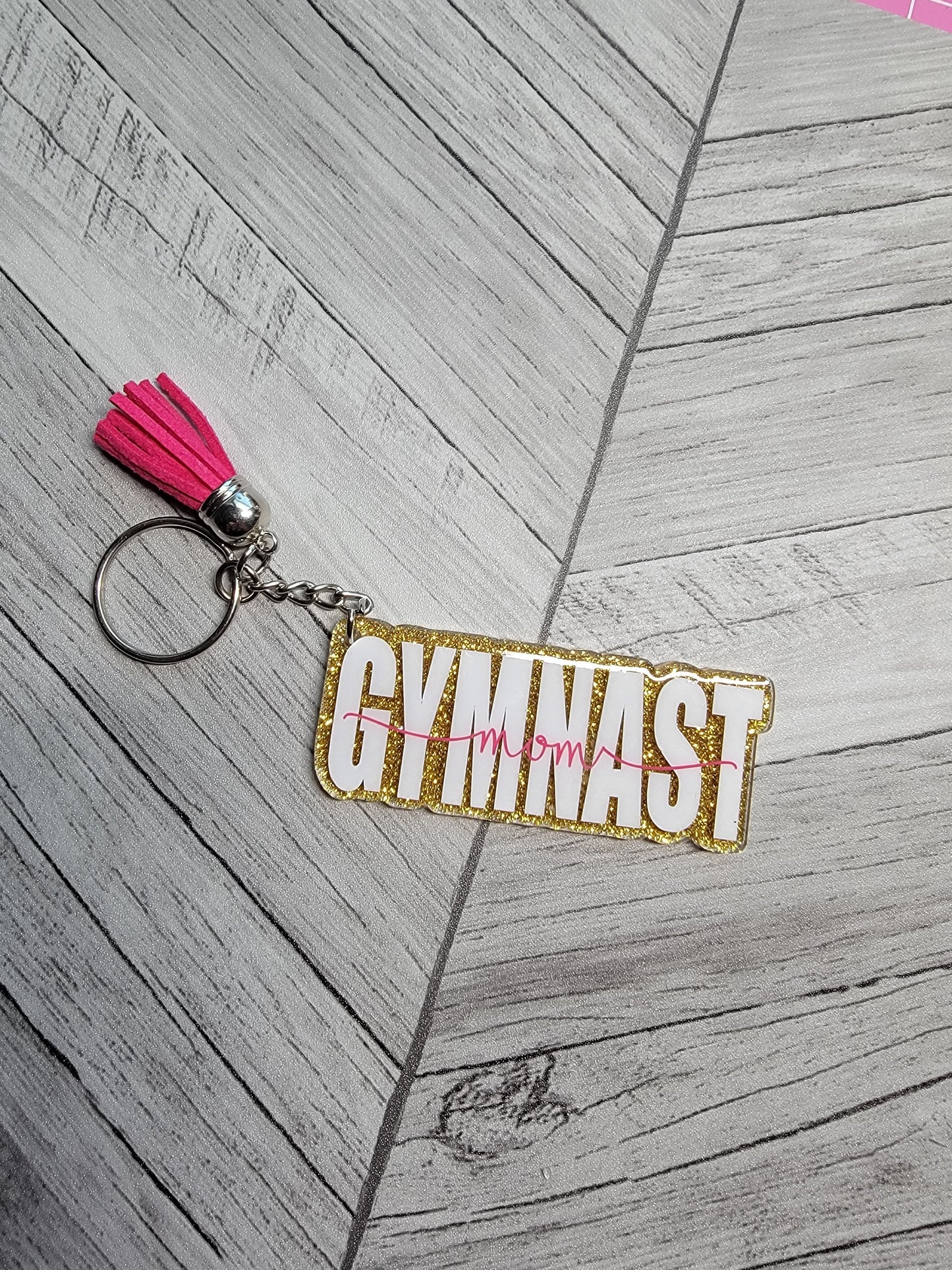 Gymnast Mom Keychain