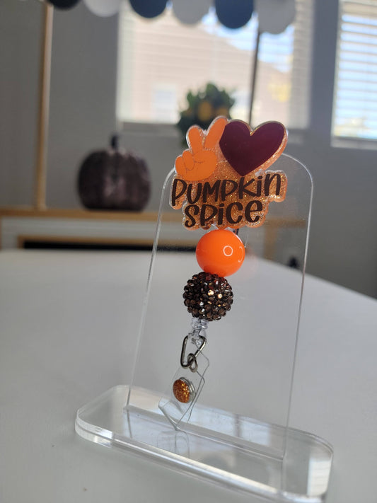 Peace Love Pumpkin Alligator With Beads