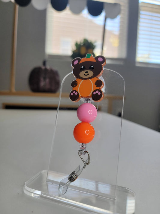 Pumpkin Bear Alligator With Beads